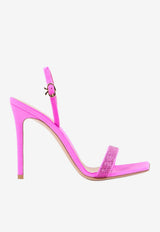 Gianvito Rossi Britney 105 Velvet Sandals Fuchsia G3219415RIC-CLL-BLUM