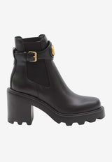 Valentino Beatle 90 VLogo Platform Boots Black 7W2S0KY9-BEK-0NO