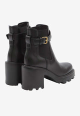 Valentino Beatle 90 VLogo Platform Boots Black 7W2S0KY9-BEK-0NO