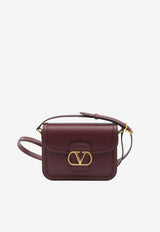 Valentino 9TO5 Leather Shoulder Bag Bordeaux 7W2B0R46-UHF-AFJ