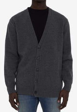 Maison Margiela Wool Buttoned Cardigan Charcoal S50HP0014-M13058-859M