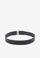 Valentino Reversible VLogo-Buckle Leather Belt Black 7Y2T0SQ4-UPC-M77