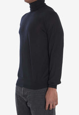 Saint Laurent High-Neck Wool Sweater Black 821739-Y76GM-1000