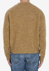 AMI PARIS Alpaca Blend Sweater Beige HKS824-KN0021-280