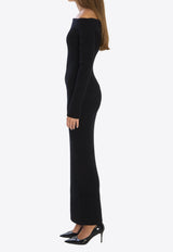Max Mara Arnes Off-Shoulder Maxi Dress Black 2521326203600-12193-007
