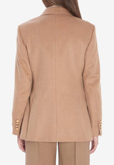 Max Mara Pesche Double-Breasted Blazer Camel 2521046211600-10362-001