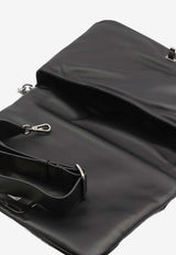 Roger Vivier Large Viv' Choc Nappa Leather Shoulder Bag Black RBWAOGJ0300-YDR-B999