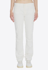 7 For All Mankind Logo Patch Low-Rise Jeans White 56448--