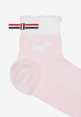 Thom Browne Hector Intarsia Knit Crew Socks Pink FAS240AY3011_642