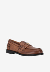 Miu Miu Vintage Leather Penny Loafers Cognac 5D773DF020537_F0046