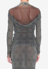 Jean Paul Gaultier Prince of Wales Body Shadow Top Gray W-TO363-M007P-087930