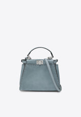 Fendi Mini Peekaboo Nubuck Leather Top Handle Bag Light Blue 8BN244AVQQ/S_FENDI-F1USY