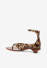 Chloé Animal Print Jelly Thong Sandals Brown CH26U09VYF296_Blackbrown_41114802