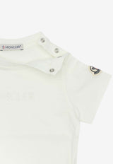 Moncler Kids Babies Logo Embroidered T-shirt White 8C00010-B89AUM034_1cdf9aa5-d25e-4468-b64e-17f7fc099af3
