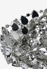 Self-Portrait Small Crystal Mesh Crossbody Bag Silver SS26-310-SLSILVER_35d09e75-4e40-4f9c-91a7-6e9c4073a659