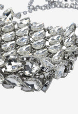 Self-Portrait Small Crystal Mesh Crossbody Bag Silver SS26-310-SLSILVER_35d09e75-4e40-4f9c-91a7-6e9c4073a659