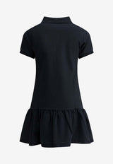 Moncler Kids Girls Logo Patch Polo Dress Blue 8I00014-8496F773_21ba6f82-daeb-4478-bd66-50445b9b2e4e