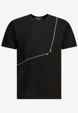 Comme Des Garçons Shirt Zipped Crewneck T-shirt Black FQ-T012-S261 BLACK_21697960-ebf4-4456-8231-70a7b1dc3af3