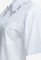 Sportmax Cognac Pearl-Embellished Cropped Shirt White 2612111072600SPXCOGNAC001_58f9cdc7-0ee1-498e-aff6-e099a92374cb
