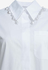 Sportmax Cognac Pearl-Embellished Cropped Shirt White 2612111072600SPXCOGNAC001_58f9cdc7-0ee1-498e-aff6-e099a92374cb