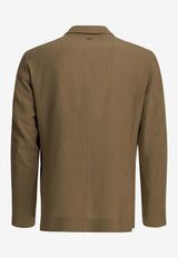 Herno Single-Breasted Linen Blazer Brown GA000207U171472157_5ad38e38-f016-4028-bf03-4e0f73989764