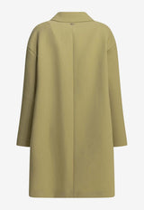 Herno Single-Breasted Twill Coat Beige CA000618D128772000_6d420971-7048-4aa0-8dba-264a6559231a