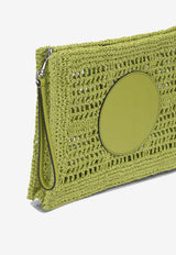 Tory Burch Ella Hand-Crocheted Zip Pouch Green 183254300_76907dce-a9fc-49c0-87cd-24e1ac6fc590