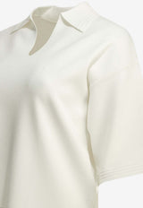 Max Mara Dolce V-neck Polo T-shirt White 2611361039600MXPDOLCE001_43c6f591-09da-44e7-aefb-d23529129170