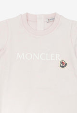 Moncler Kids Babies Logo Embroidered Onesie Pink 8L00004-89B9Y503_5d22a5ab-4534-4a35-9a12-fe272d837b30