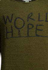 Comme Des Garçons Shirt World Hope Intarsia Knit Sweater Green FQ-N004-S262 NAVY_6314a252-2c20-46b8-bcb9-8d4dc1954126