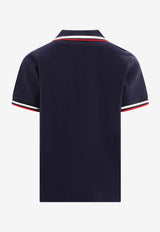 Moncler Kids Boys Logo Patch Polo T-shirt Navy 8A00012-8496W778_466e5e5f-0cce-4698-92a5-fca549e830fb