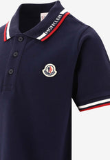 Moncler Kids Boys Logo Patch Polo T-shirt Navy 8A00012-8496W778_466e5e5f-0cce-4698-92a5-fca549e830fb