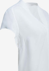 Herno V-neck Crepe Blouse White BL000046D128841000_a804eff6-4964-4f40-af1b-9ee38de9edb8