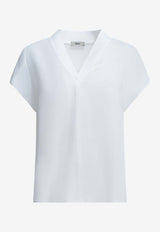Herno V-neck Crepe Blouse White BL000046D128841000_a804eff6-4964-4f40-af1b-9ee38de9edb8