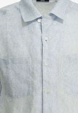 Herno Casual Linen Shirt Sky Blue CM000031U171589010_eb1dbbfe-6cf1-474b-be32-4e2a2b3cd416