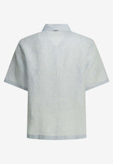 Herno Casual Linen Shirt Sky Blue CM000031U171589010_eb1dbbfe-6cf1-474b-be32-4e2a2b3cd416