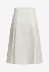 Herno Trapeze A-line Midi Skirt White GN000108D132881000_ffbd27c2-f42f-4039-97d1-71cb7fbd5c5b
