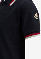 Moncler Kids Boys Logo Embroidered Polo T-shirt Navy 8A00003-K8496W778_d91fb953-b8b5-45c3-a1e8-26da1516eb73