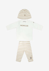 Babies Logo Patch Striped Gift Set - Set of 3