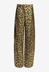 Sportmax Oblo Leopard Print Silk Twill Pants Brown 2612131052600SPXOBLO001_d31ad1db-86ee-457d-a6fc-90de3dd6da53