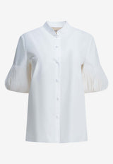 Valentino Embroidered Casual Poplin Shirt White 8B0AA0G55A60BO_ead9068a-d376-4765-b864-4e56a9685a3b