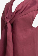 S Max Mara Talento Tied Draped Top Fuchsia 2619161043600SMMTALENTO059_b5da4770-2da0-4d7e-9e3d-d141cc9562b2