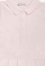 Moncler Kids Baby Girls Logo Patch Polo Dress Pink 8I00008-8496F505_c90cff5d-30aa-4a53-93d9-c1960e7cb56e