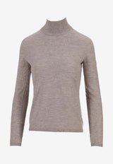 Max Mara Meana Knitted Crewneck Top Beige 2521366072600MEANA_002