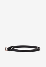 Max Mara Buckled Leather Belt Black 2524506052MINIBELT10_001