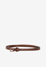 Max Mara Buckled Leather Belt Brown 2524506052MINIBELT10_002
