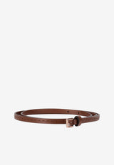 Max Mara Buckled Leather Belt Brown 2524506052MINIBELT10_002