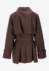 Max Mara The Cube Calle Belted Double-Breasted Trench Coat Brown 2619021114600MTCCALL_022