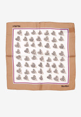 Max Mara Numana Silk Printed Scarf Beige 2524546211600NUMANA_002