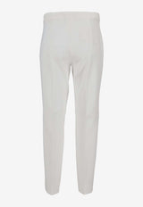 Max Mara Pegno Straight-Leg Tailored Pants White 2521786021600PEGNO_006